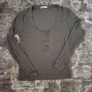 Marine Layer Stretchy Ribbed Long Sleeve Top